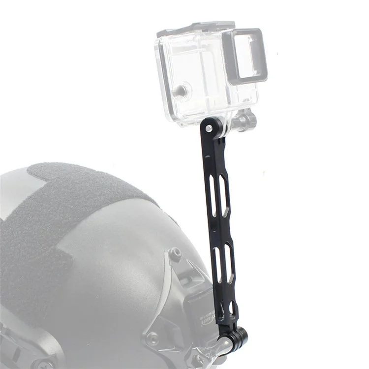 Q25577 for Gopro Hero 9/8/7/6 Aluminium Alloy Extension Arm Helmet Mount Lengthened Rod - Black